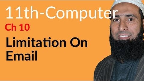 ICS Computer part 1, Ch 10 - Limitations on Email - 11th Class Computer