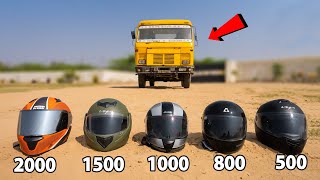 Truck Vs Helmets  ट्रक चढ़ाकर देखा हैलमेट का दम  लाखों का नुकसान