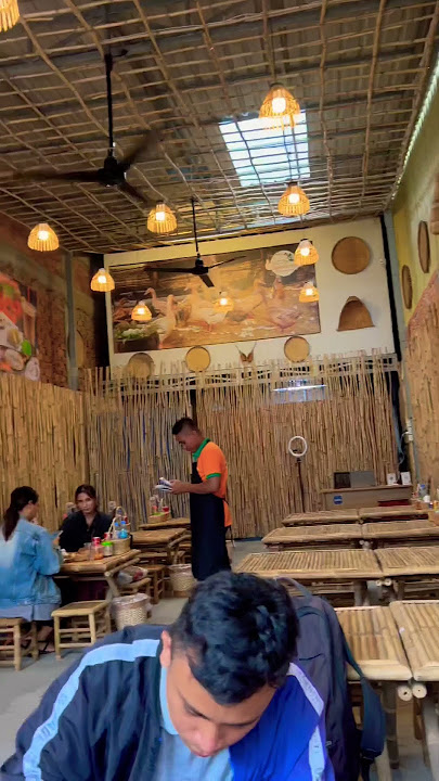 Fast Foods Restaurant Designs make from Bamboo 🎍🎍🎋🎋 #restaurant #cambodia