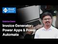Power Automate Invoice Generator using Power Apps | SMB Work Order Solution Demo