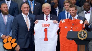 President Trump Welcomes Clemson Tigers To White House