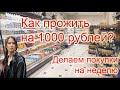Как прожить на 1000 рублей? Закупаем продукты на неделю