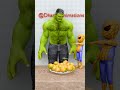 Spider-Man Turns Hulk Away & Steals Food 🤣 #hulkvsspiderman #marvelanimation