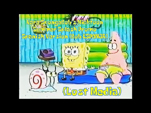 Rare SpongeBob’s Nicktoon Summer Splash Promo Spanish Version (Bob Esponja) (Lost Media)