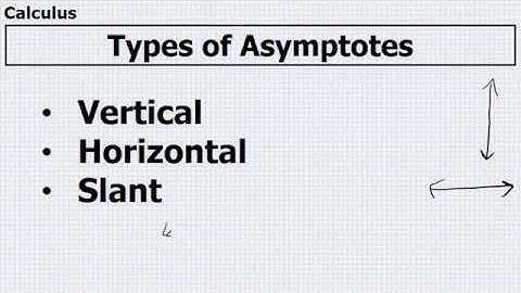 Calculus - Curve Sketching - Types of Asymptotes