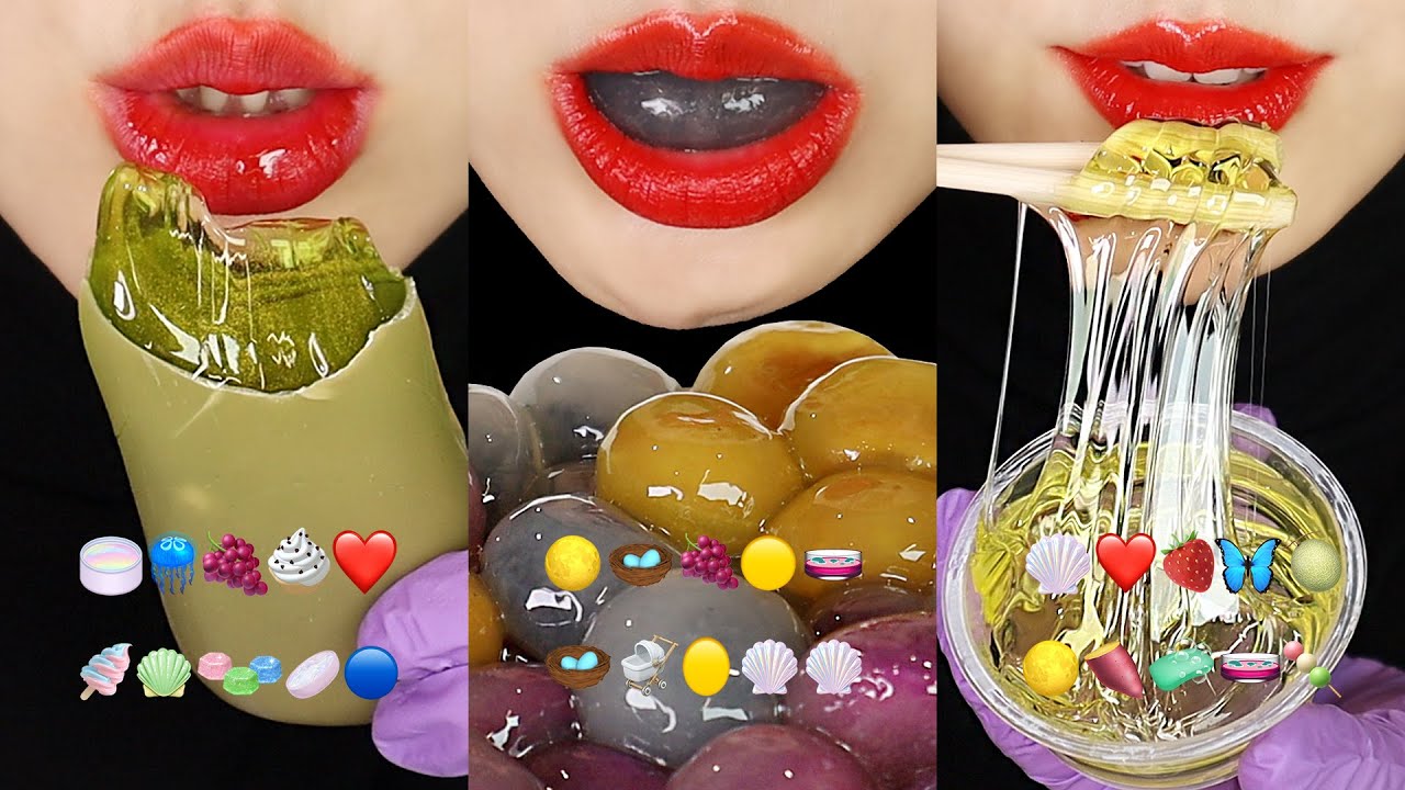 [VERTICAL] SATISFYING EATING SOUND ASMR BUNMOJA GGUL-TTEOK ASMR WAX CANDY HONEY JELLY ASMR 💛