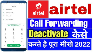 how to deactivate call forwarding on airtel !! airtel call forwarding ko deactivate kaise kare