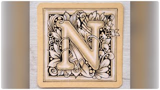 Download Lagu Ornamental Letter N Drawing Tutorial || Zentangle Inspired Art || Step by Step  MP3