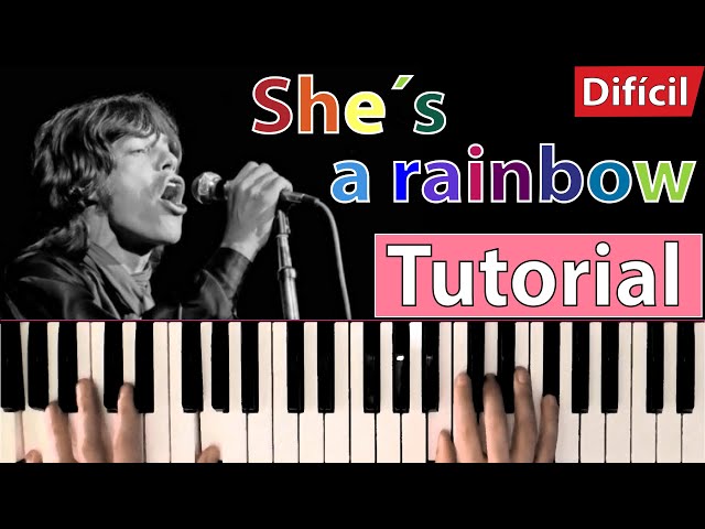 Como tocar She`s a rainbow(The Rolling Stones) - Piano tutorial, partitura y Mp3 class=