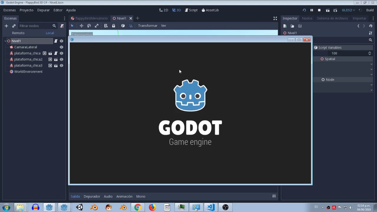 Reporte error godot engine c export variables in editor no work