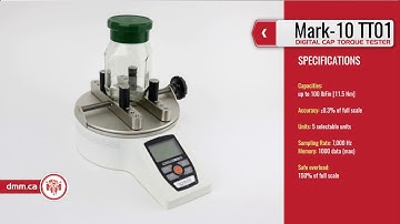 Mark 10 Cap Torque Testers Series TT01 product video presentation