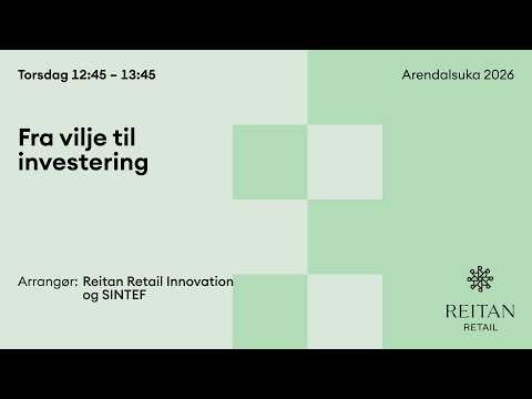 Fra vilje til investering