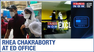 Rhea Chakraborty at Enforcement Directorate office for questioning in Sushant Singh Rajput Case