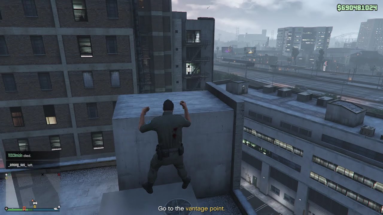 "Ladder launch" still works in the Enhanced version - GTA Online