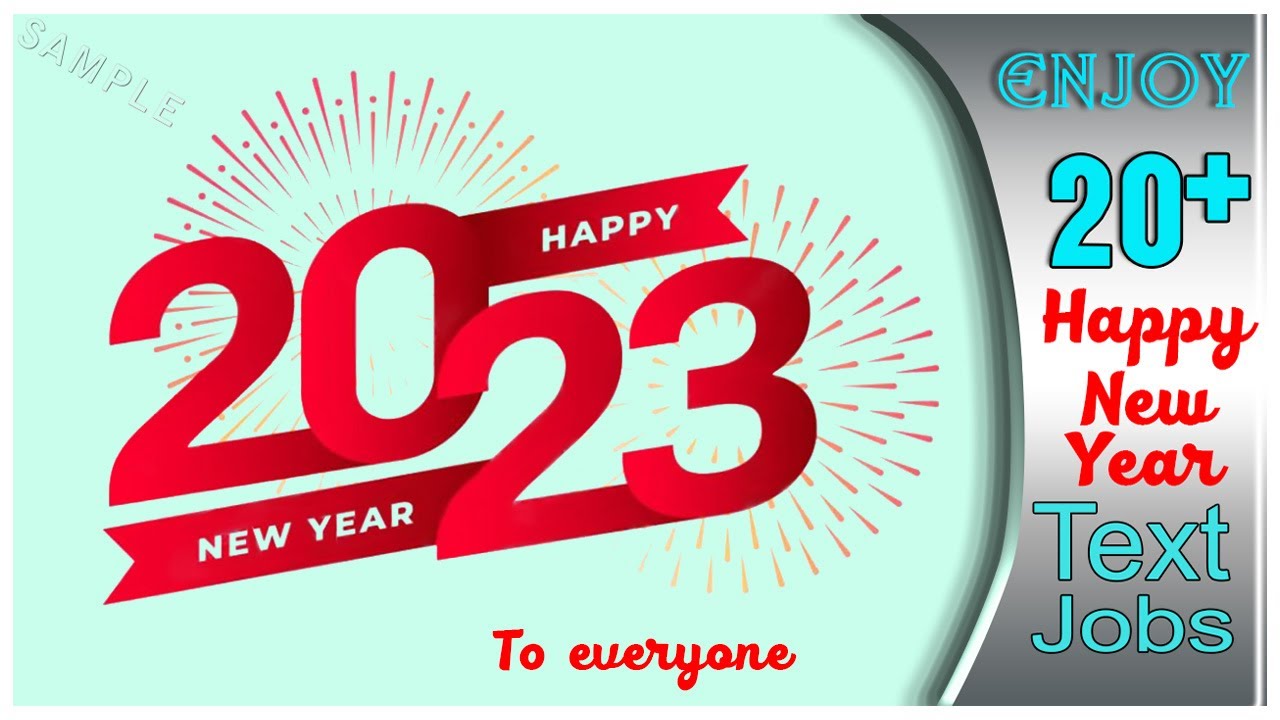 Unfolding Happy New Year 2023 Text Graphic Designing Job | happy new year 2023 | #happynewyear2023