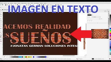 INGRESAR IMAGEN DENTRO DE TEXTO EN COREL DRAW como poner imagen de ladrillo en texto