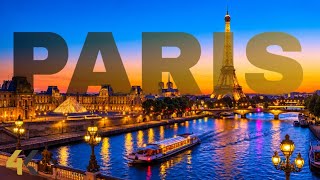 Paris 4K 🇫🇷 Eiffel Tower, Louvre & Seine River – Romantic City of Lights in Ultra HD