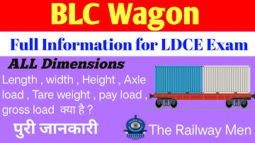BLC Wagon ( Bogie Low Container) || ALL Dimension || Departmental Exam || Indian Railway ||