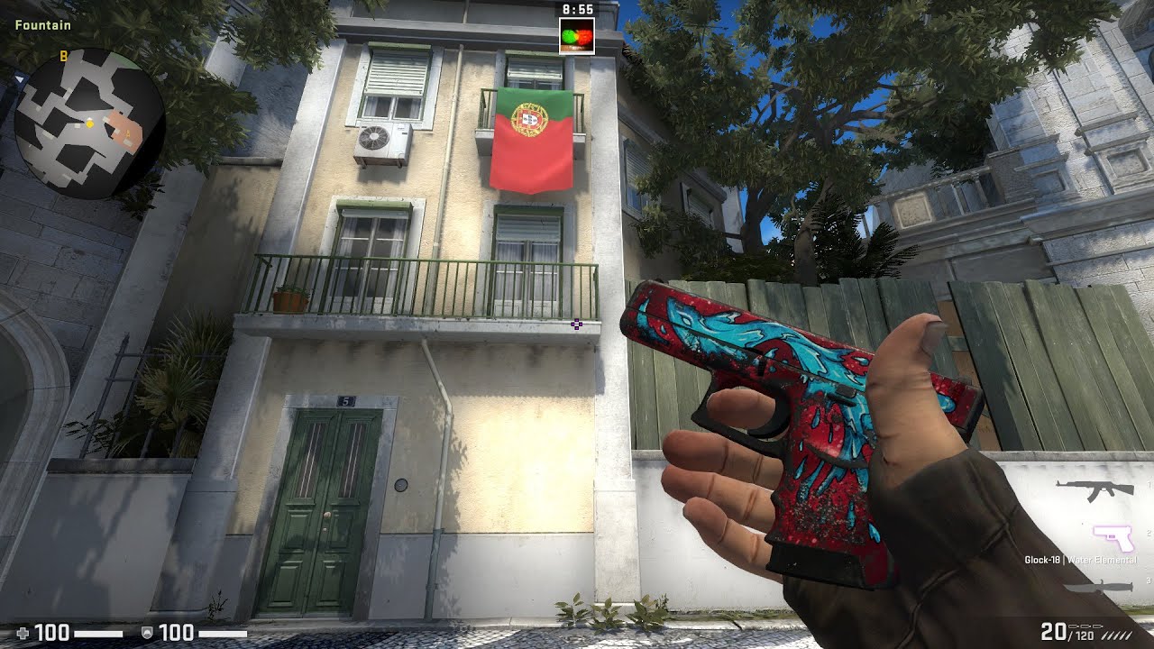 CSGO Glock-18 Water Elemental Battle Scarred - YouTube