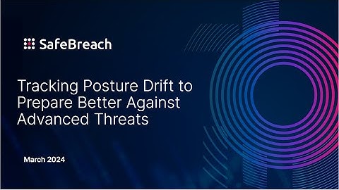Tracking and Managing Posture Drift to Prepare Against Advanced Threats