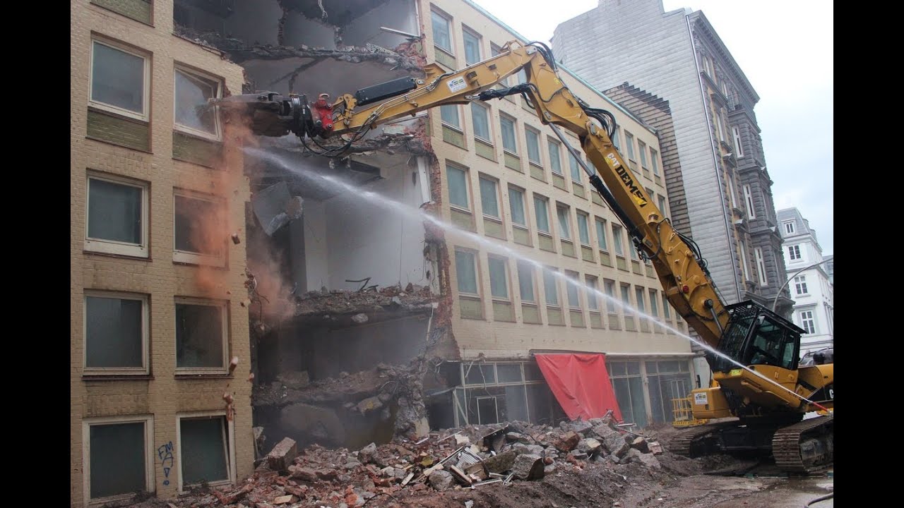 CATERPILLAR 336D LONGFRONT BAGGER DEM50 ABBRUCH BAUSTELLE INNENSTADT DREAM MACHINES