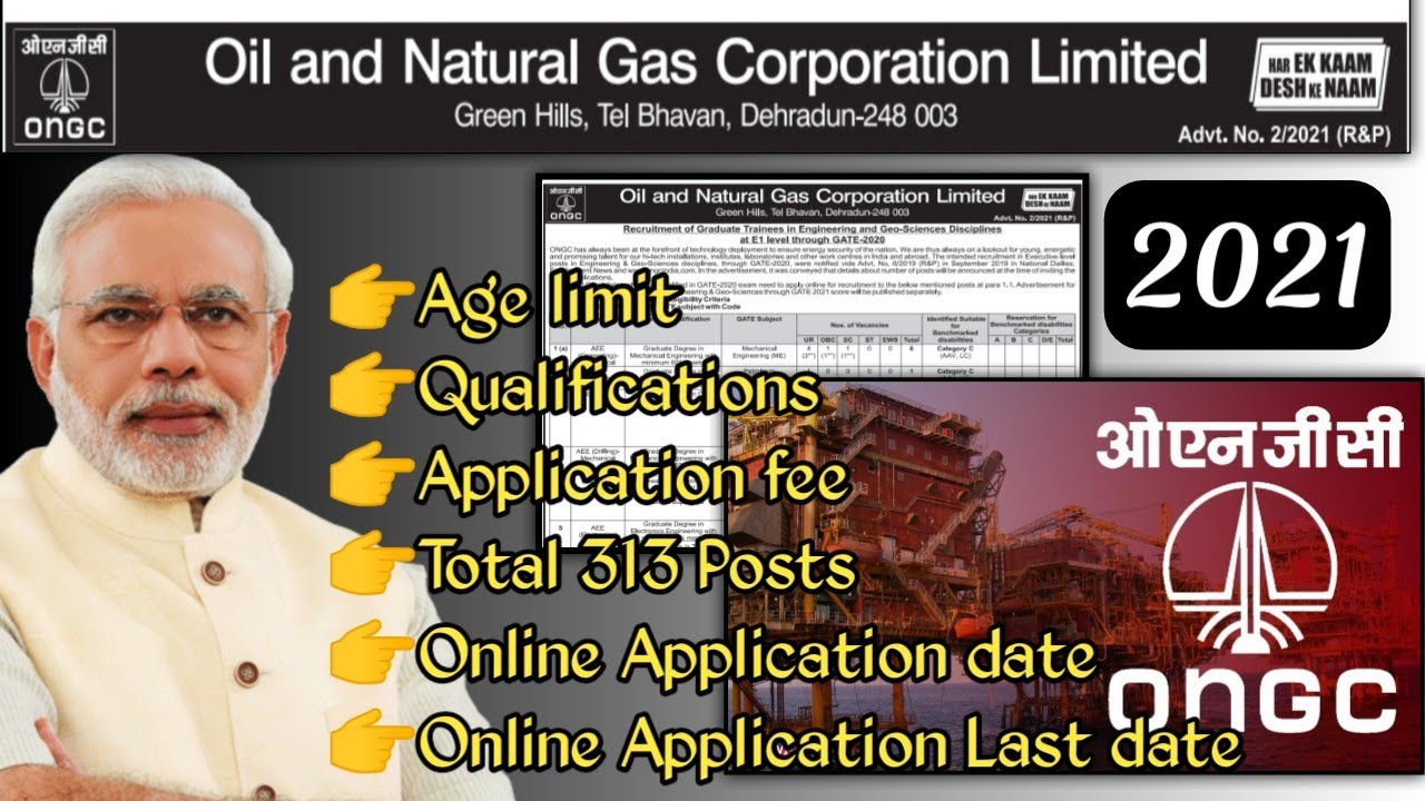 ONGC Graduate Trainee Recruitment 2021 – Apply Online|ONGC Ltd Graduate Trainee Online Form 2021|