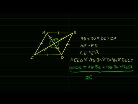 Videó: A paralelogramma átlói felezik-e egymást 90-ben?
