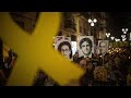 Manifestation de solidarit avec lindpendantiste catalan carles puigdemont  barcelone