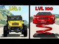 Level 1 Rookie vs. Level 100 Boss #8 - Beamng drive