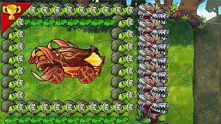 99GatlingPea+UltimateExplodeCannon VS 999Zombies-------Plants vs Zombies