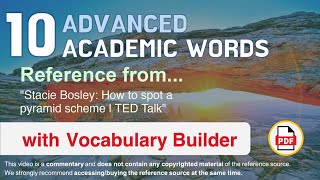 10 Advanced Academic Words Ref from \\