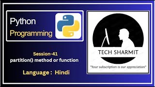partition() function or method in Python | methods in python | function in python | Python course