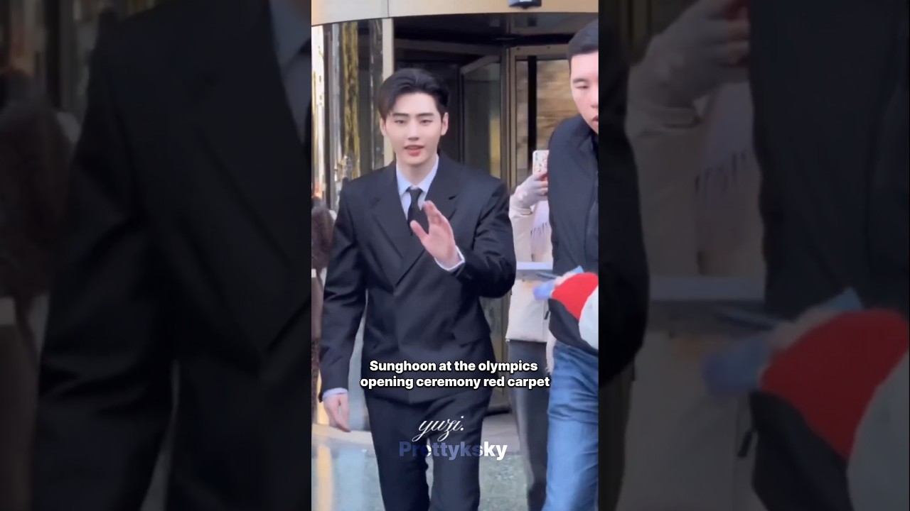 Sunghoon at the olympics opening ceremony red carpet 