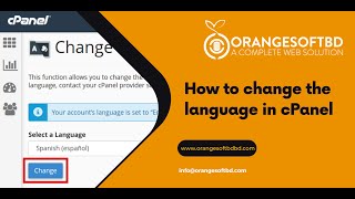 How to change the language in cPanel with Orange Soft BD screenshot 5