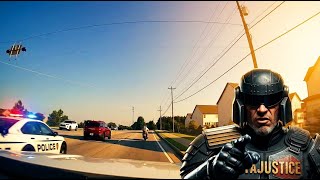 Illegal Lane Splitting Fail! Police Deliver Instant Justice