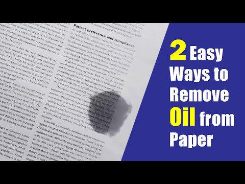 Video: How To Remove Grease From Paper