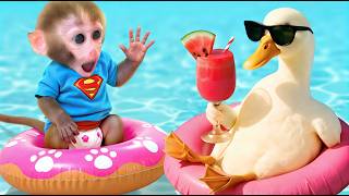 Monkey Baby Shark Learns to Surf with Sea Turtles 🐢🌊| Nursery Rhymes &amp; Kids Songs |Bobby Kids Songs