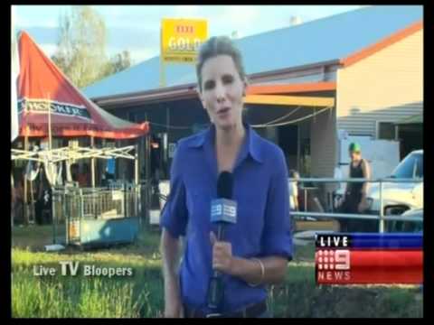 Kid mooning camera LIVE news blooper (AUSTRALIA)