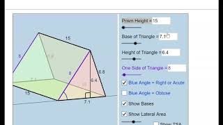 Build Your Own Right Triangular Prism In Geogebra