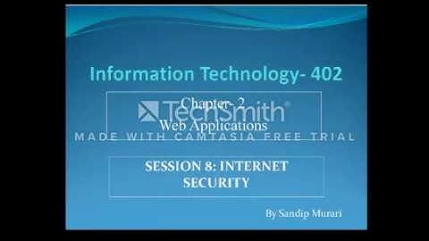 Class 10- Information Technology- Chapter 2 (Web Applications)- Session 8 (Internet Security)