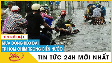 Chiều 2/6, TP.HCM mưa lớn kéo dài, nhiều tuyến đường tại trung tâm ngập nặng biến thành biển nước