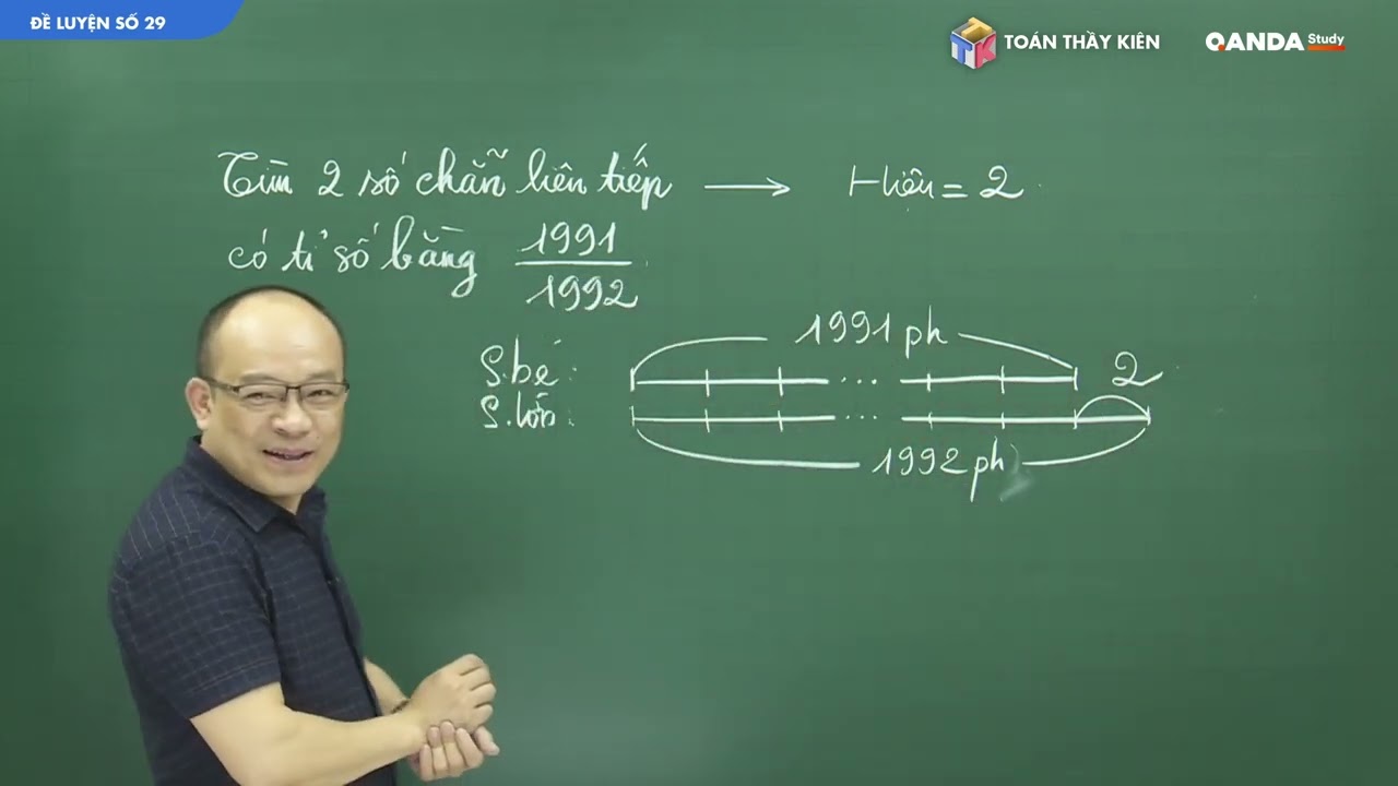 Bài toán Lớp 4 tìm hai số khi biết hiệu và tỉ số của chúng