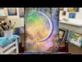 How To Paint MOON PARADISE acrylic painting tutorial | step by step
