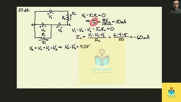 [Physics] In Fig. and the ideal batteries have emfs   and   Find (a) the current in resistor   (b)