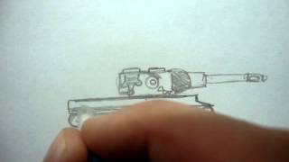 Как нарисовать танк тигр.(В этом видео я покажу как нарисовать танк тигр в стиле рандомных зарисовок., 2014-08-27T13:51:31.000Z)
