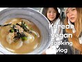 [Cooking Vlog] • Kids lunch 🍱| Rice Cake Soup Recipes for dinner 🌱| Vegan grocery haul 🥰