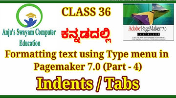 36. Type menu - Indents/Tabs in Pagemaker 7.0