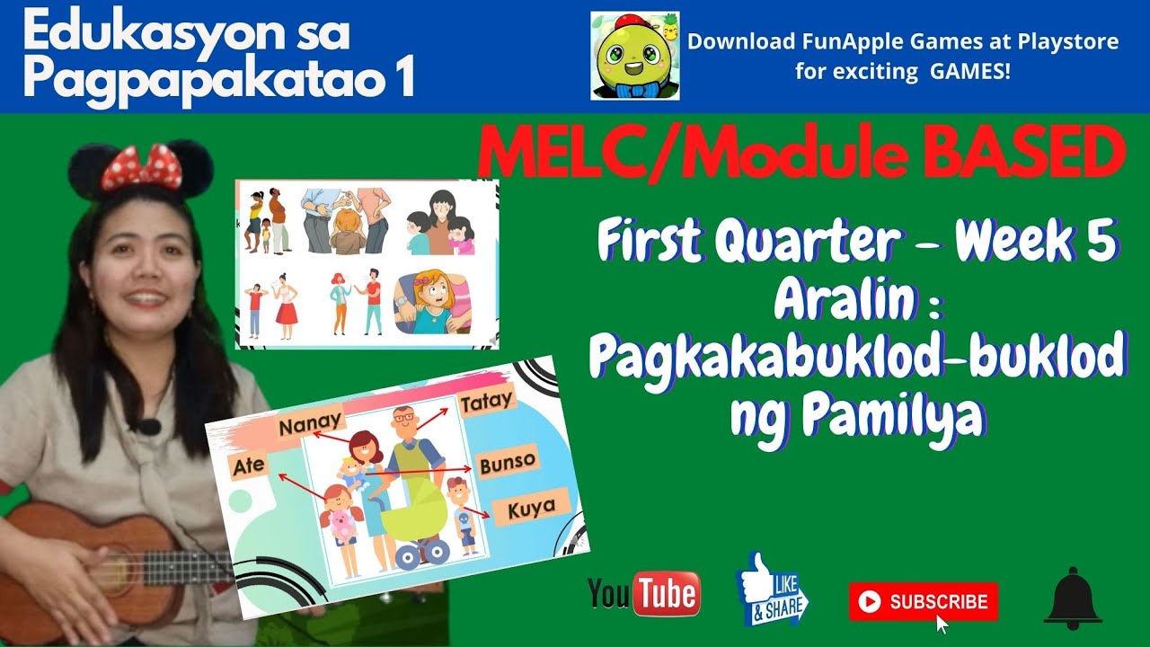 ESP 1 WEEK 5 6 QUARTER 1 Pagkakabuklod buklod Ng Pamilya Pamilya 