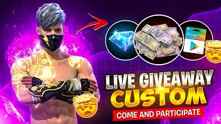 FREE FIRE LIVE GIVEAWAY CUSTOM🔴 | FF LIVE GIVEAWAY 😱#freefire#fflive#freefire#shorts#short