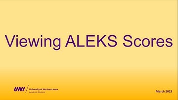 Viewing ALEKS Scores